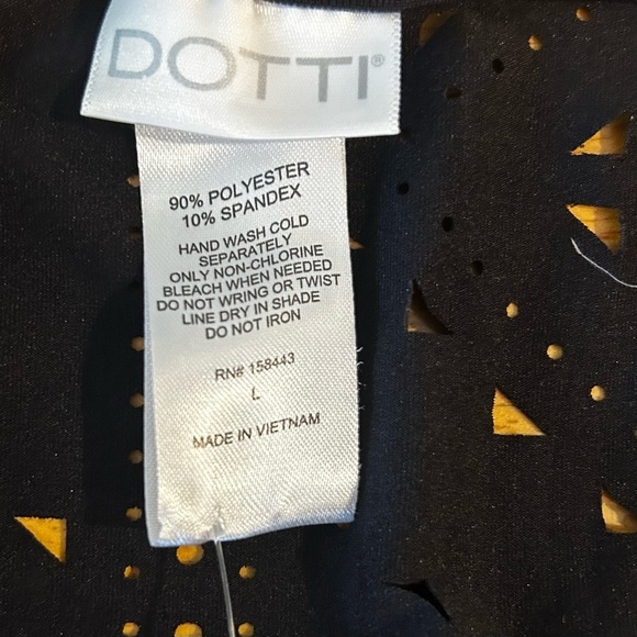 NWT DOTTI for Soma Mayan Diamond Laser Cut Tunic Coverup in Black - Picture 9 of 13